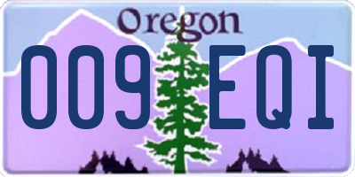 OR license plate 009EQI