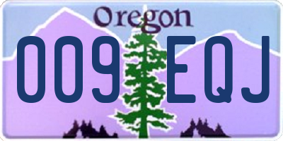 OR license plate 009EQJ