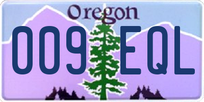 OR license plate 009EQL