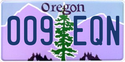 OR license plate 009EQN