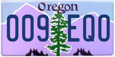 OR license plate 009EQO
