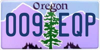 OR license plate 009EQP
