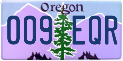 OR license plate 009EQR