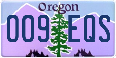 OR license plate 009EQS