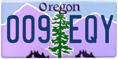 OR license plate 009EQY