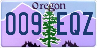 OR license plate 009EQZ