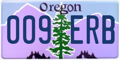 OR license plate 009ERB