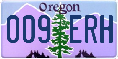 OR license plate 009ERH