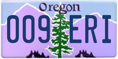 OR license plate 009ERI