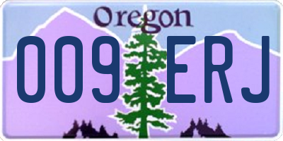 OR license plate 009ERJ