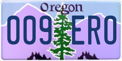 OR license plate 009ERO