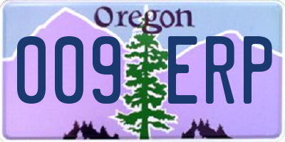 OR license plate 009ERP