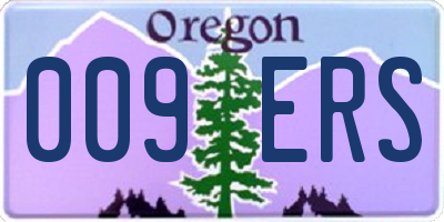 OR license plate 009ERS