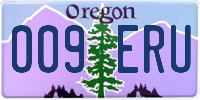 OR license plate 009ERU