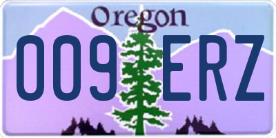 OR license plate 009ERZ