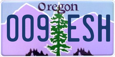 OR license plate 009ESH