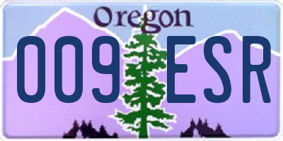 OR license plate 009ESR