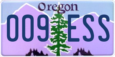 OR license plate 009ESS