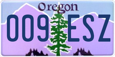 OR license plate 009ESZ