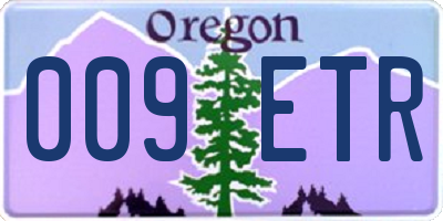 OR license plate 009ETR