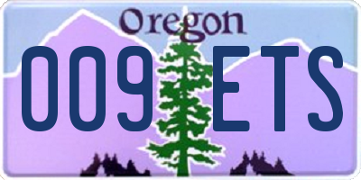 OR license plate 009ETS