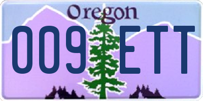 OR license plate 009ETT