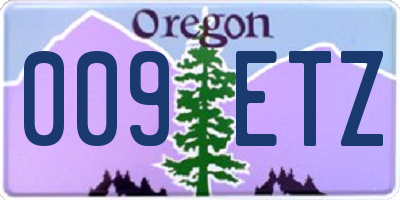 OR license plate 009ETZ