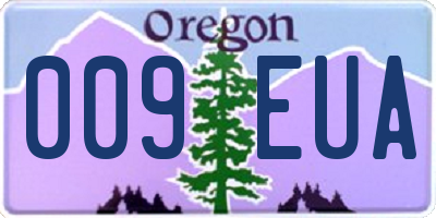 OR license plate 009EUA