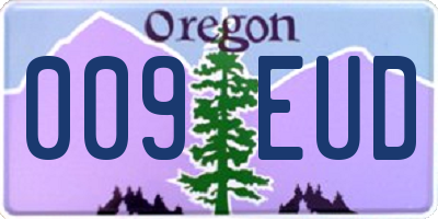 OR license plate 009EUD