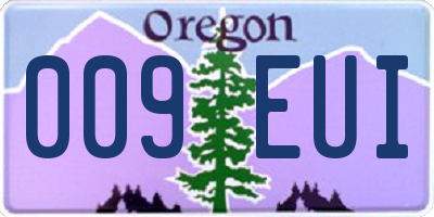 OR license plate 009EUI