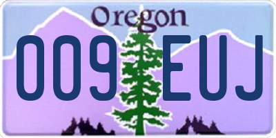 OR license plate 009EUJ