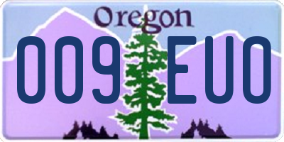 OR license plate 009EUO