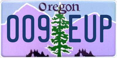 OR license plate 009EUP