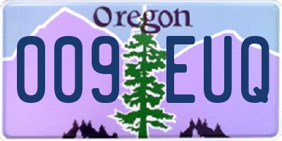 OR license plate 009EUQ