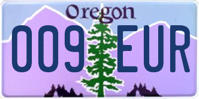 OR license plate 009EUR