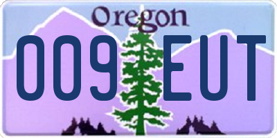 OR license plate 009EUT