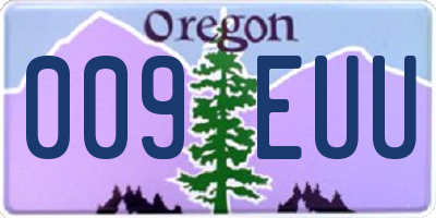 OR license plate 009EUU