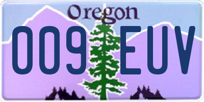 OR license plate 009EUV