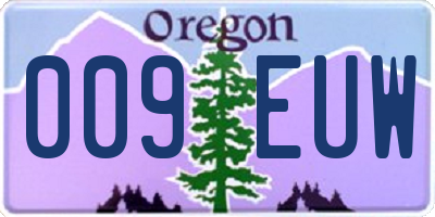 OR license plate 009EUW