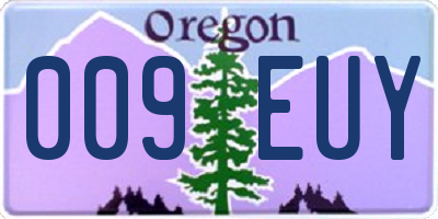 OR license plate 009EUY