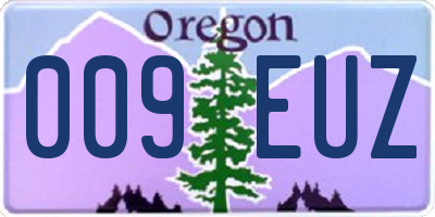 OR license plate 009EUZ