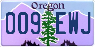 OR license plate 009EWJ