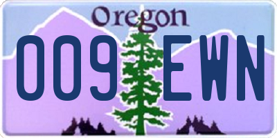 OR license plate 009EWN
