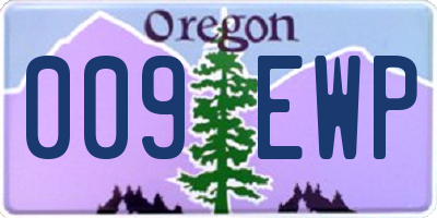 OR license plate 009EWP