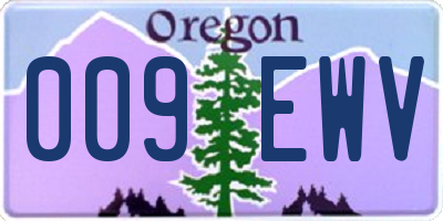 OR license plate 009EWV