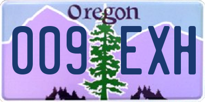 OR license plate 009EXH