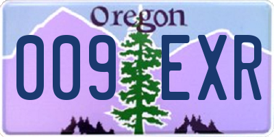 OR license plate 009EXR