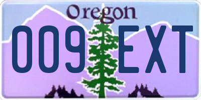 OR license plate 009EXT