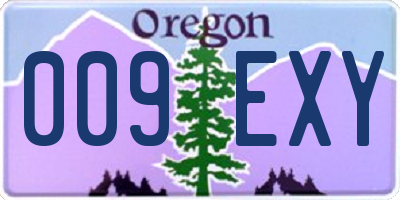 OR license plate 009EXY