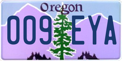 OR license plate 009EYA